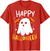 Happy Halloween Trick Or Treat Halloween Ghost T-Shirt - Red
