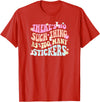 Imagine Dayton Tees There's no such thing as too many stickers llama T-Shirt - Red
