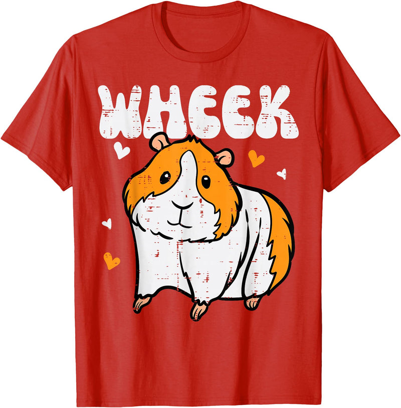 Guinea Pig Shirts For Men Women Kids Gift Guinea Pig Wheek Cavy Lover Rodent Girls Boys Kids Women Men T-Shirt - Red