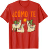Nerd Ninja Llama Como Te LLamas Spanish Teacher Llama Gift T-Shirt for Men Women Girls Kids - Red