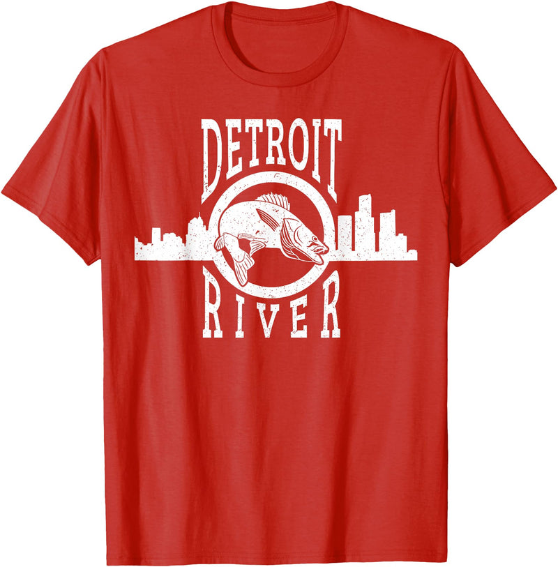 Eternal Angler Detroit River Walleye Fishing T Shirt for Men Women T-Shirt - Red
