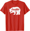 Family & Animals Gifts Daughter Bear - Funny Family T-Shirt Cool Animal Love Tee T-Shirt - Red