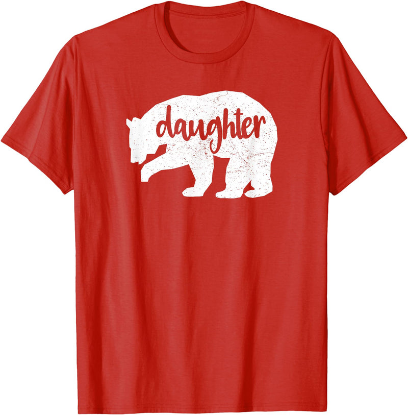 Family & Animals Gifts Daughter Bear - Funny Family T-Shirt Cool Animal Love Tee T-Shirt - Red