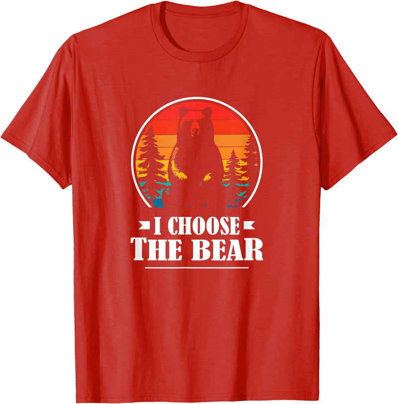 MeToo Angry Radical Feminist Gift Shirts & Hoodies Womens Retro Vintage This Is Why I Choose The Bear T-Shirt - Red