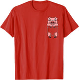 Pig Gift Pig Lover Stuff & Pig Novelty Accessories Cool Pig Art For Men Women Farm Animal Piggy Pork Pig Lovers T-Shirt - Red
