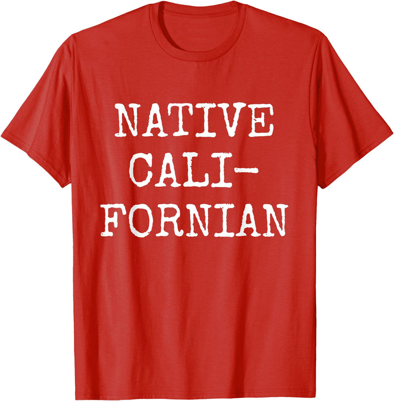 Native Californian T-Shirt - Cali California Bear Apparel T-Shirt - Red