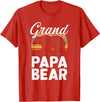Crazy Grandpa Apparel & Gifts Fun Grandpa Animal Sunset Graphic - Grandpapa Bear T-Shirt - Red