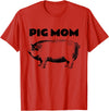 Cute Pig T-Shirts Pot Belly Pig Gifts Tees T Shirt Cute Pot Belly Pig Shirt-PIG MOM Pig Lovers T Shirt T-Shirt - Red