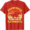 Preakness Stakes Horse Racing Derby Day Apparel Preakness Stakes Retro Horse Racing, Men Women Kids Jockey T-Shirt - Red