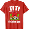 Birthday Boy Farm Animal Theme Titi Of The Birthday Boy Farm Animal Birthday Party Celebration T-Shirt - Red