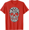 Funny Halloween Dog Costume Gift Idea Funny Skull Costume Men Women Pug Lover Halloween Dog T-Shirt - Red