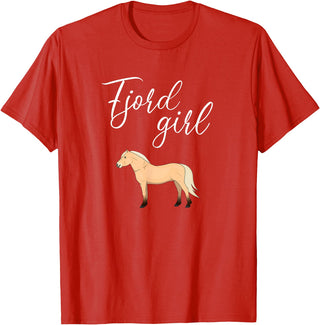 Fjord Horse apparel Fjord Horse, Norwegian Fjord Horse T-Shirt - Red