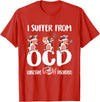 I Suffer From OCD Obsessive Cow Disorder Cow I Suffer From OCD Obsessive Cow Disorder Cute Cow Lover T-Shirt - Red