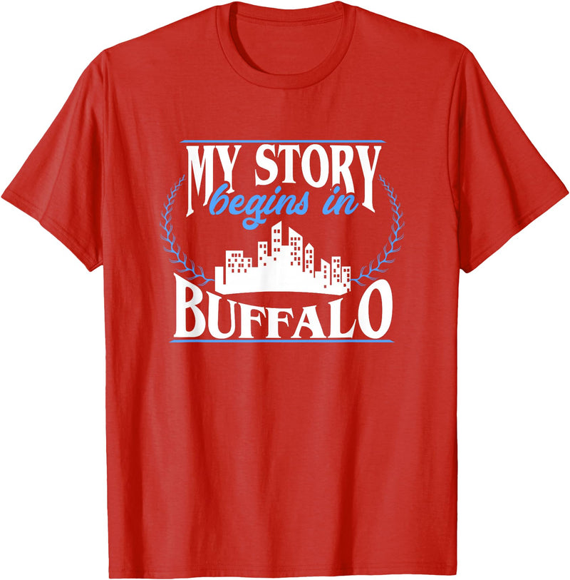 City Designs by Dennex Born in Buffalo T-Shirt - Red