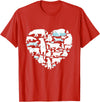Polar beart lover heart gifts idea kids boys girls Polar Bear Lover Polar Bear Heart Valentine Gift Men Women T-Shirt - Red