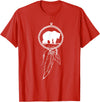 American Indian Shirts by CrushRetro Native American Dreamcatcher Bear Women Men Kids T-Shirt - Red