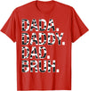 Highland Cow Dad Shirt Dad Cow Print Father's Day Dad Dada Daddy Bruh Papa Cow Daddy Love Cows Dad Cow Print T-Shirt - Red