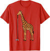Golf Golfing Golfer Giraffe Animal Safari Giraffe Golf T-Shirt - Red