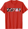Cow Family Matching Birthday Tee For Mom Dad Kids Sister of The Birthday Boy Funny Cow Sí Family Matching T-Shirt - Red