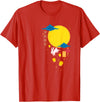 Mid Autumn Festival Chinese Rabbits Lanterns to Moon T-Shirt in Red