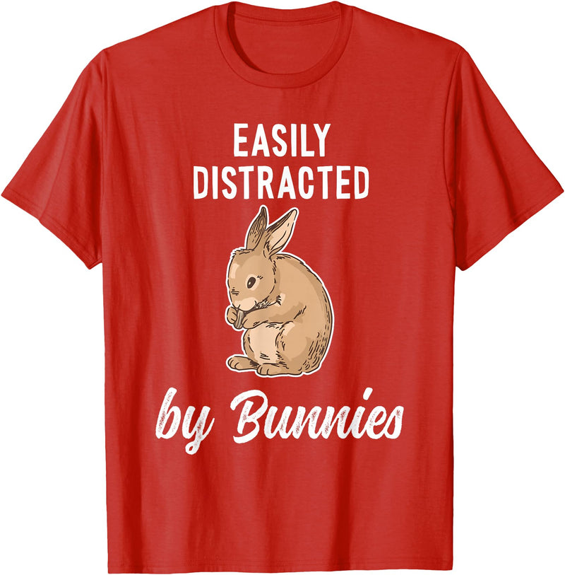 Cute & Funny Rabbit Bunny & Rabbit T-Shirt in Red