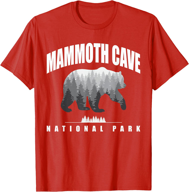 Mammoth Cave National Park USA Parks Mammoth Cave National Park Bear Souvenir US Parks T-Shirt - Red