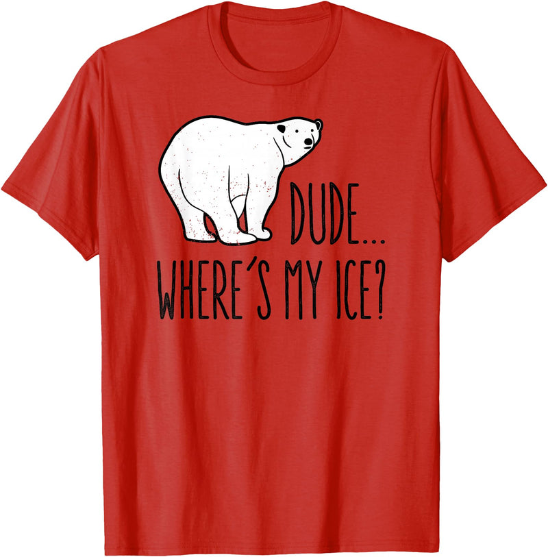 Polar Bears Against Climate Change Climate Change Polar Bear Environmentalist Gift T-Shirt - Red