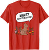 What? I Can't Hear You Funny Chocolate Bunny Rabbit T-Shirt in Red