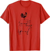 Tee Farm Stacked Farm Animals Cow Pig Rooster Meat Lover Farm Lover T-Shirt - Red
