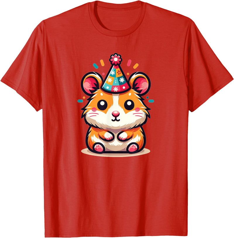Birthday Hamster for Children Birthday Hamster T-Shirt - Red