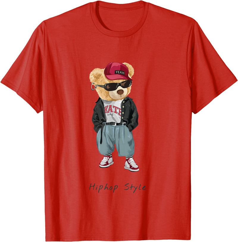 Funny Teddy Bear T-Shirt - Red