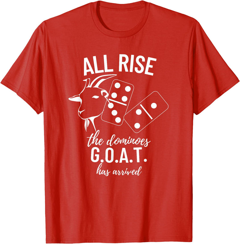 Dominoes Uniform Apparel Dominoes G.O.A.T All Rise Champ - Dominoes T-Shirt - Red