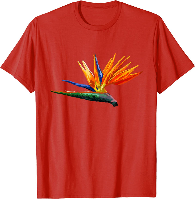 DDD Flowers Bird of Paradise Flower T-Shirt - Red