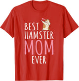 Best Hamster Mom Cute Hamster Owner T-Shirt - Red