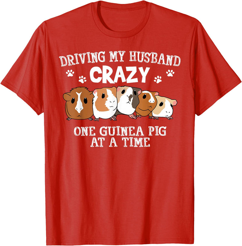 Guinea Pig Gift Guinea Pig Accessories & Stuff Cute Guinea Pig Art for Women Girl Adult Guinea Pig Lovers T-Shirt - Red