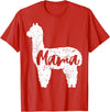 Happy Mothers Day Shirt Cute Gift Ideas Cute Proud Mama Llama Alpaca Happy Mothers Day Gift Shirt T-Shirt - Red