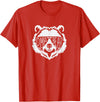 oma Bear Family Apparel Grandma Bear Face with Sunglasses T-Shirt - Red