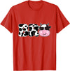 Brother Of The Birthday Girl Cow Family Party Deco Bro of The Birthday Girl Farm Cow Themed Family Matching T-Shirt - Red