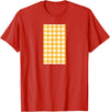 Buffalo Plaid and Checkered Squares Yellow Checkered Square Buffalo Plaid T-Shirt - Red