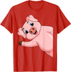 Funny Pig Lover & Owner Gift Ideas Pig Swine Kids Boys Girls Women T-Shirt - Red