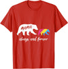 Cute Pansexual and Bisexual Mama Gift Tee Cute Pansexual Mama Bear T-Shirt - Red