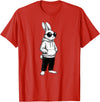 Cool Bunny Hipster Black Sunglasses Easter Rabbit 4 Boy Kids T-Shirt in Red