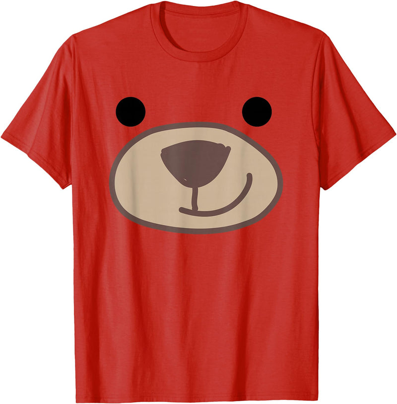 Halloween Brown Bear Animal Outfit Costume Halloween Cute Grizzly Bear Animal Costume T-Shirt - Red