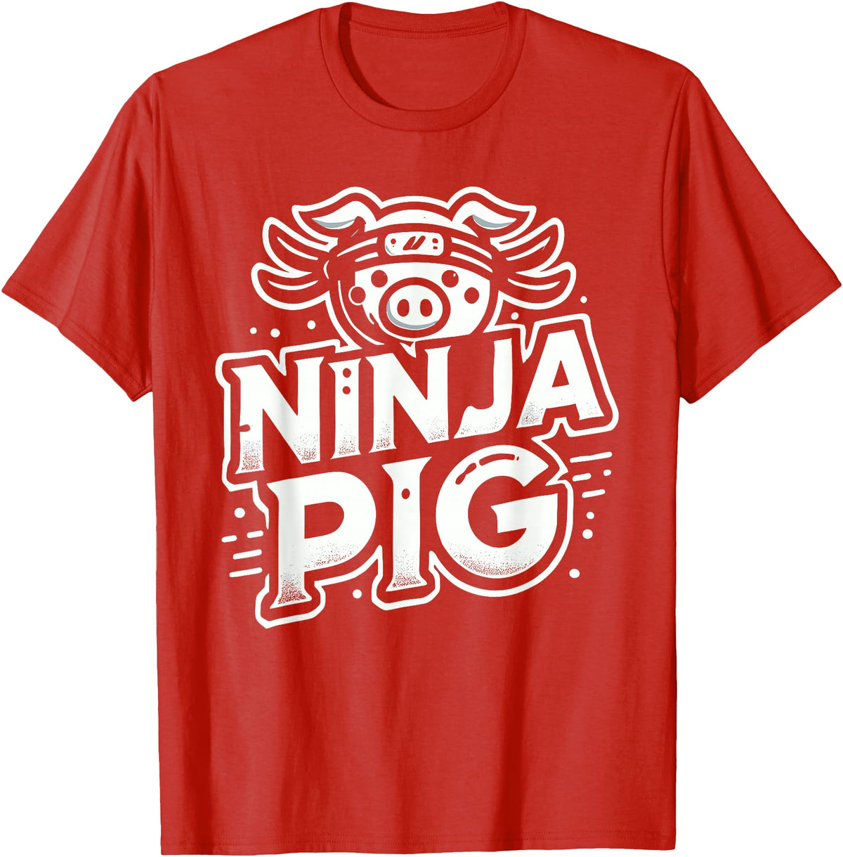 PIG Designs By ShirtZilla Ninja PIG T-Shirt PIG Ninja T-Shirt - Red
