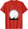 Rabbit in Moon and Moonlight T-Shirt in Red