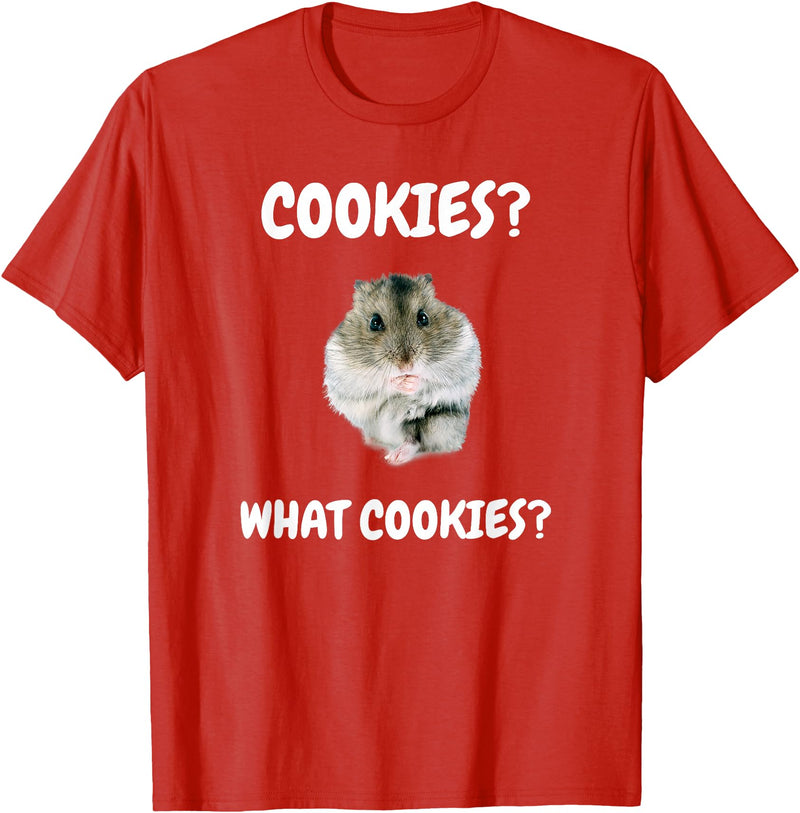 What Cookies Dwarf Hamster Funny Meme T-Shirt - Red