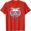 papa Grizzly in sunglasses Papa Bear Vintage Graphic T-Shirt - Red