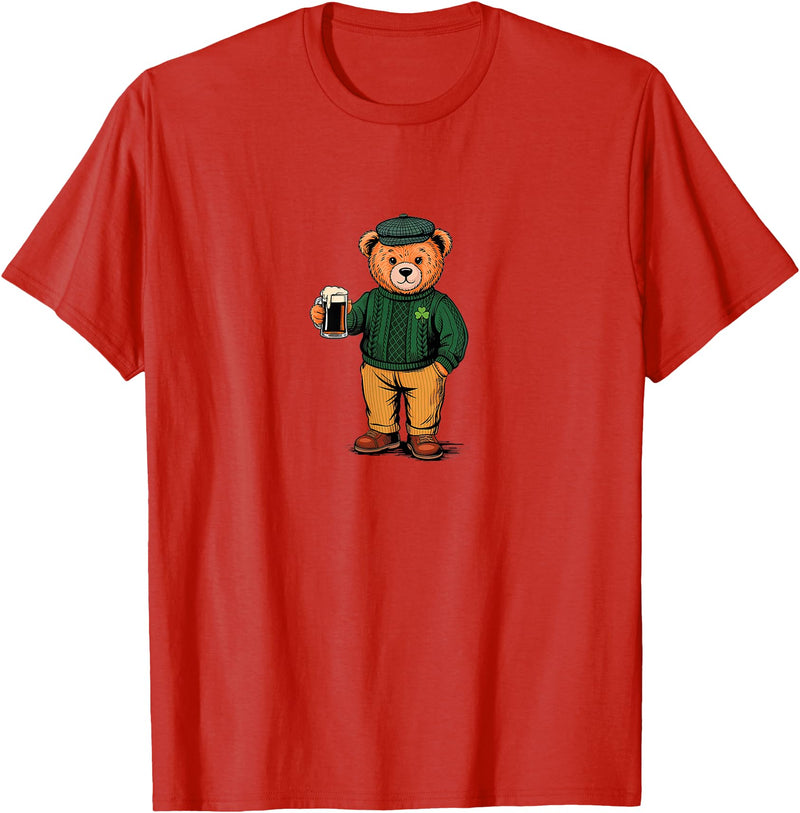 St Patricks Day Bear t -shir t St Patricks Day Bear T-Shirt - Red
