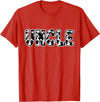 Cow Print Designs for the whole Family Uncle Cow Pattern Cow Print T-Shirt - Red
