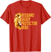 Dad Lion Fathers Day Funny Lions Lovers Outfits Lion Dad Funny Husband Daddy Protector Hero Fathers Day T-Shirt - Red